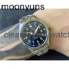 Iwcity Luxury Pilot Watch Hoogwaardige S7FJ Mechanische automatische polshorloge Black Dial Date Uhr lederen band met doos Montre Luxe