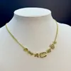 18k Gold Plated Designer Pearl Necklace Choker Luxurys varumärkesbrev hänge halsband mode kvinnor bröllop smycken gåva