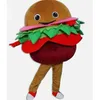 2024 Wysokiej jakości maskotka Mascot Hamburger Zabawa strój garnitur urodzinowy Halloween strój na zewnątrz