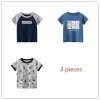 Tees 3pcs/lot, 2t to 8 Years Kids Tshirt Summer 2022 New Boys and Girls Tee Children Clothes Baby Tops Cotton Cartoon Pattern,# 5803