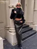 Röcke Clacive Bodycon Leopard Print für Frauen elegante hohe Taillen -Knöchel Länge Rock Vintage Classic Feamle Clothing 2024