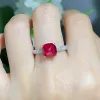 Ringe Kqdance Real 925 Sterling Silber Mini 8mm erzeugt Emerald Ruby Diamond Ringe mit blau/grün/roter Steine feiner Schmuck 2021 Trend