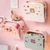 Boîtes de rangement de serviettes sanitaires murales Organisateur de ménage Cover Flip Couvre-poussière et étanche Boîte de rangement en coton cosmétique