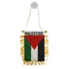 1Pcs Palestine Small Hanging Flag Double Sided Tassel With Sucking Disc Car Decoration Mini Pennant 240416