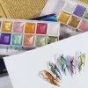 Paillette Nailco Solid Watercolor Paint Shimmer Pearl pour la couleur de l'ongle Décoration de l'ongle pigment paille