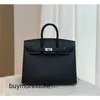 Femme designer Epsom Leather Hands Sac 7a en cuir authentique pur cire pure couture luxe français extérieur silverhpm3