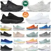 Projektant Bondi Clifton 8 9 Sneakers Buty do biegania dla mężczyzn Kobiety Triple Białe chmurę Blanc de Blanc Outdoor Męskie trenerzy rozmiar 36-47