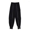 Pantalon masculin Luzhen 2024 Fashion Zipper Splicing Design Original Original Stretch Jamge Loose Crayon Lz3085