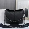 Beroemd merk Tote Bag Boy Designer Real Leather Silver Chains Messenger 31cm Hobo Crossbody Flap Dames Turnet Wallet