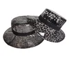 Lopard Pvc Rain Hat Składany miękki wodoodporny szeroki kubek kubek czapek słoneczny dla kobiet dziewczyny panie 6557290