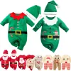 One-Pieces Baby Romper with Hat Newborn Xmas Costume Infant Christmas Outfit Boys Girls Santa Claus OnePiece Reindeer Jumpsuit 018 Months