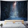 Tapestries kerstboom tapijtbosbos sneeuw hangende doekjaar cadeaubon kunstdecoratie Boheemse stijl slaapkamer huis