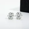 Earrings AnuJewel 2cttw D Color Moissanite Diamond Lotus Stud Earrings 925 Sterling Silver Flower Earrings For Woman Gifts Wholesale