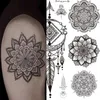 Body Paint Women Waterproof Temporary Tattoo Sticker Mandala Flower Tattoos Rose Peonies Body Art Water Transfer Clavicle Temporary Tattoo d240424