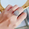 Bands Huitan Fashion Simple Design Women's Rings with Dazzling CZ Stone Gorgeous Female Accessories Wedding Engagement Party Jewelry