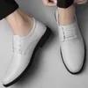 Scarpe casual da uomo Business di alta qualità vera pelle genuina uomini stampato all'aperto oxfords maschio