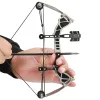 Strzałka 12 funtów łucznictwo Mini Compound Bow Strzałka Zestaw 20 m Zakres Mocny łuk ze stali nierdzewnej do rozrywki na zewnątrz rozrywki na zewnątrz