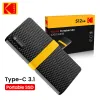 Enheter Kodak SSD Portable Drive Gen 2 Mobile Solid State Drivetypec 3.1 Metal PSSD 256 GB 512 GB 1TB 2TB för PS5 PS4 Xbox Laptop PC