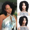 黒人女性のためのかつらの合成ウィッグフェイクロックアフロアフリカの髪型編組ウィッグかぎ針編みのねじれ繊維髪