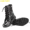 Boots CQB.FURY MENS Black Tactical Army Boot Cow Suede Desert Combat Boot Wearable Zipper Military Boots Zdeagle Wings storlek 3846