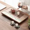 Tea Trays High Quality BambooTeaTray Drainage Water Storage TeaSet Drawer Board Table Chinese Ceremony Tools