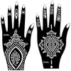 Kroppsfärg 8 ark Indien henna tatuering stencil för kvinnor flickor hand finger kropp färg tillfällig självhäftande återanvändbara tatueringsmallar d240424