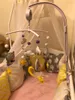 Baby Mobile Grzechotki zabawki 0-12 miesięcy karuzelowy uchwyt łóżeczka do łóżka Bell mamo ręcznie robione dla Borns 240418
