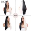 Wigs Half Black Half White Two Tone Cosplay Wig 28Inch Long Straight Bicolor Wigs Hair Middle Parting For Women Daily Party Halloween