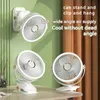 Outros aparelhos clipe em pequenos fãs estudantes dormitórios Cama Night Light Clip no Fan Office Desktop USB Charging Handheld Fan J240423