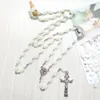 Pendant Necklaces KOMi Religious Catholic Luminous Small Beaded Rosary Cross Charming Christ Prayer Jewelry Gifts Collana R-418