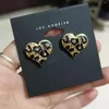 Stud Earrings 2024 Women Fashion Jewelry Female Cute Statement Earring Eco-friendly Enamel Leopard Solid Love Heart Earings For Wedding