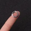 Örhängen 1pc 10mm rostfritt stål vintage silverfärg septum båge näsa öron piercing smycken spiral brosket daith snug örör