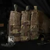 Кобуры Krydex Модульный тройной тройной топ журнал Magazine Tactical 5.56 .223 Mag Pouch 4 Цвета Необязательно военная стрельба Molle Mag Carrier