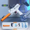 Gun Toys Summer Hot 1911 Water Gun Electric Pistol Shooting Toy Full Automatic water gun Pool Beach Toy For Kids Children GiftL2404