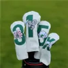 Golfproducten Masters Souvenir Golf Club Wood Head Covers Driver Fairway Woods Cover Pu Leather Head Covers