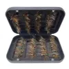 Tillbehör 12/24 st myggflugfiskflugor Ställ insekts betar för öring torr flue lock kit fluefiske #12