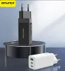 Chargers awei pd9 65w gan Quick Charger 3 Port Portec USB PD Fast Charg