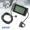 ACCESSOIRES SW900 Panneau de commande du compteur d'écran LCD 24/36 / 48V 5 broches Connecteur SM Pring Affichage d'évitement pour le scooter à vélo électrique