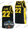 Erkekler Kadınlar 22 Caitlin Clark Basketbol Indiana Ateş Formaları 2024 Iowa Hawkeyes Gömlek Final Four