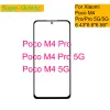 Panel 10pcs/Los für Xiaomi POCO M4 5G Touchscreen Panel Vordere Außenglaslinse für Xiaomi Poco M4 Pro 5G LCD -Glasfront mit OCA