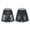 Short masculin Hellstar Studios Ins Trendy Summer Loisking Sports Mens and Womens Women Washed Shorts et Capris