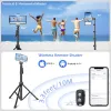 Sticks Phone Tripod Selfie Stick Extendable Cell Phone Tripod Stand with Wireless Remote and Phone Holder Compatibl with iPhone Android