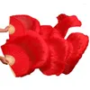 Scary Wear Natural Silk Veil Belly Dance Fans 1 paire Paire à la main Dance Danse 180x90cm d'accessoires de couleur rouge pure 5 tailles