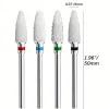 Bits 5pcs Lefthanded Ceramic Nagel Bohrer Bits Set Acrylnagelfatemittel 3/32 '' Shank Professional zum Entfernen von Acrylgelägen