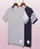 MODE BRANDTHOM THIRT MEN Frauen Kurzarm Casual Clothing Solid Striped Summer Oneck Cotton Shirtsxuud6426035