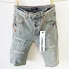 Lila Marke Shorts Denim Shorts Herren Purple Jeans Shorts Freizeitstil Baumwollmischung Stoff Waschanlagen Vintage Street Mode Hip Hop Hole Designer Ksubi Jeans Shorts1