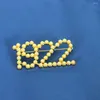 Spille sorority Sigma Gamma Rho fondata anni giallo Pearl Numero 1922 Gioielli per spille