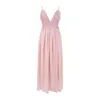 Casual Dresses Summer Dress V Neck Chiffon Sparcing Evening Women's Long Open Flowing Stor kjol Hem