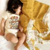 Camisas de algodón muselina envasado mantas para la borla recién nacida recibiendo manta envolvente infantil niños cochecito edredón dormido cubierta de cama suave