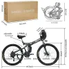 Bicicleta de 26 "bicicleta eléctrica de 1000 W plegable bicicleta de montaña eléctrica con 48V 20AH 20AH batería de litio 21 velocidad ebike adultos